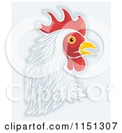 Cartoon Of A White Rooster Head Royalty Free Vector Clipart by Any Vector