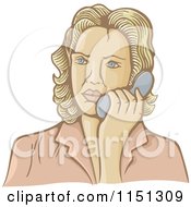 Poster, Art Print Of Retro Woman Talking On A Telephone