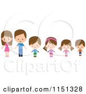 Poster, Art Print Of Happy Parents With Four Children