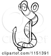 Poster, Art Print Of Black And White Worm On A Fish Hook