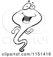 Poster, Art Print Of Black And White Happy Tadpole