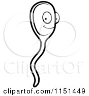 Poster, Art Print Of Black And White Happy Sperm
