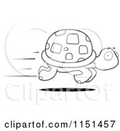 Poster, Art Print Of Black And White Fast Turtle Speeding By