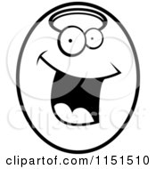 Cartoon Clipart Of A Black And White Happy Smiling Olive Vector Outlined Coloring Page by Cory Thoman