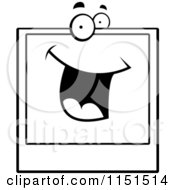 Poster, Art Print Of Black And White Happy Picture Character