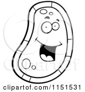Poster, Art Print Of Black And White Happy Germ Face