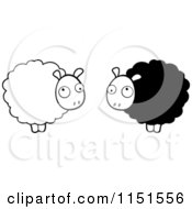 Poster, Art Print Of Black And White Fluffy Sheep