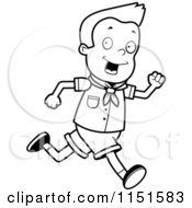Poster, Art Print Of Black And White Scout Boy Running