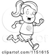 Poster, Art Print Of Black And White Running Girl