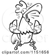 Poster, Art Print Of Black And White Noisy Rooster Running