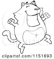 Poster, Art Print Of Black And White Happy Cat Jumping