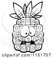 Poster, Art Print Of Black And White Scared Pineapple