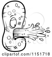 Poster, Art Print Of Black And White Peanut Character Puking