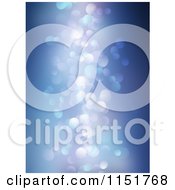 Clipart Of A Blue Christmas Bokeh Background Royalty Free Illustration