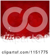 Poster, Art Print Of Red Christmas Background With Snowflake Grunge