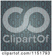 Clipart Of An Ornate Blue Wallpaper Pattern Royalty Free Vector Illustration by lineartestpilot