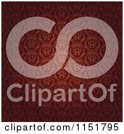 Clipart Of An Ornate Red Wallpaper Pattern Royalty Free Vector Illustration by lineartestpilot