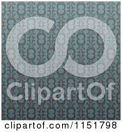 Clipart Of An Ornate Blue Wallpaper Pattern Royalty Free Vector Illustration by lineartestpilot