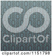 Poster, Art Print Of Ornate Blue Wallpaper Pattern