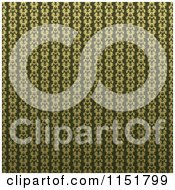 Clipart Of An Ornate Green Wallpaper Pattern Royalty Free Vector Illustration by lineartestpilot
