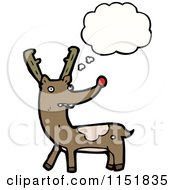 Poster, Art Print Of Thinking Christmas Reindeer
