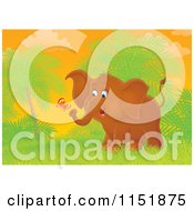 Cartoon Of A Cute Elephant Plaing With A Butterfly Royalty Free Illustration