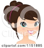 Poster, Art Print Of Young Brunette Woman Smiling