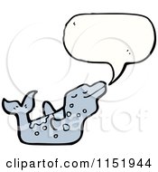 Cartoon Of A Talking Dolphin Royalty Free Vector Illustration by lineartestpilot