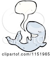 Cartoon Of A Talking Whale Royalty Free Vector Illustration