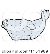 Cartoon Of A Sea Lion Royalty Free Vector Illustration by lineartestpilot