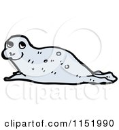 Cartoon Of A Sea Lion Royalty Free Vector Illustration by lineartestpilot