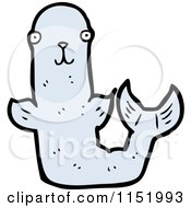 Cartoon Of A Sea Lion Royalty Free Vector Illustration