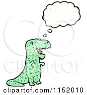 Cartoon Of A Thinking Tyrannosaurus Rex Royalty Free Vector Illustration