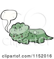 Cartoon Of A Talking Triceratops Royalty Free Vector Illustration