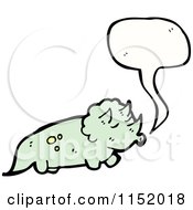 Cartoon Of A Talking Triceratops Royalty Free Vector Illustration by lineartestpilot