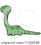 Cartoon Of A Dinosaur Royalty Free Vector Illustration by lineartestpilot