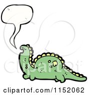 Cartoon Of A Talking Dinosaur Royalty Free Vector Illustration