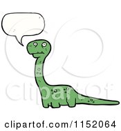 Cartoon Of A Talking Dinosaur Royalty Free Vector Illustration