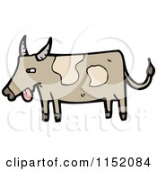 Cartoon Of A Cow Royalty Free Vector Illustration by lineartestpilot