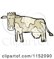 Cartoon Of A Cow Royalty Free Vector Illustration by lineartestpilot
