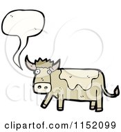 Cartoon Of A Talking Cow Royalty Free Vector Illustration