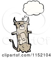 Cartoon Of A Thinking Cow Royalty Free Vector Illustration