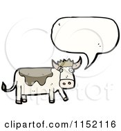 Cartoon Of A Talking Cow Royalty Free Vector Illustration