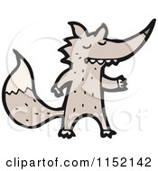 Cartoon Of A Wolf Royalty Free Vector Illustration by lineartestpilot