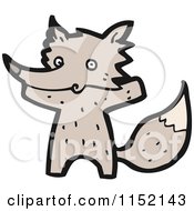 Cartoon Of A Wolf Royalty Free Vector Illustration by lineartestpilot