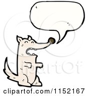 Cartoon Of A Talking Wolf Royalty Free Vector Illustration