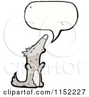 Cartoon Of A Talking Wolf Royalty Free Vector Illustration