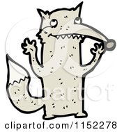 Cartoon Of A Wolf Royalty Free Vector Illustration