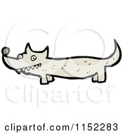 Cartoon Of A Wolf Royalty Free Vector Illustration