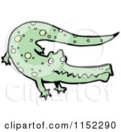 Cartoon Of A Crocodile Royalty Free Vector Illustration by lineartestpilot
